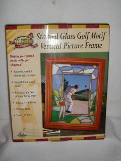 Golf Gifts Gallery Stained Glass Picture Frame NIB
