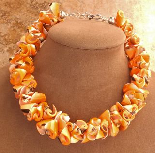  Necklace Silver or Gold Jewelry Beach Ready White Peach Big