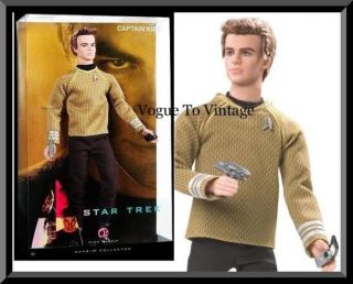 Ken Doll as Captain Kirk Star Trek Barbie New