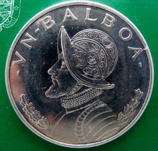 Panama 1974 Silver One Balboa Proof Original Packaging Nice Type Coin