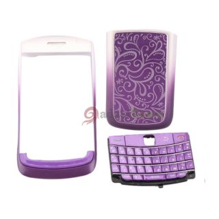 New 4 Piece Housing Case Cover for Blackberry 9700 9780 Purple Free