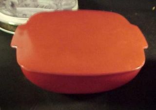 Pyrex Red 2 1 2 Quart Square Casserole or Bowl with Lid