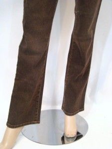New Diane Gilman DG2 Brown Boot Cut Designer Denim Jeans 2 XS 31 5