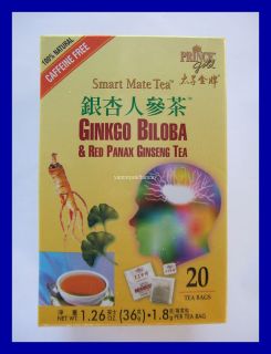 Ginkgo Biloba Red Panax Ginseng Herb Tea All Natural