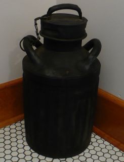  Antique 1900s Ellis & Sons Ellisco Metal Liquid 5 gallon Oil Gas Can