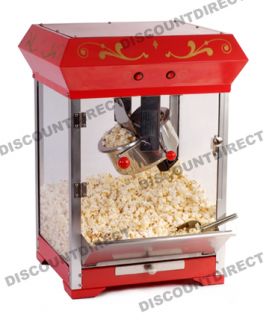 Elite 6oz Red Tabletop Popcorn Maker Popper Machine