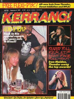 KERRANG 327 Queensryche Guns NRoses Faith No More Thunder