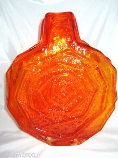   Whitefriars Tangerine Banjo Vase Catalogue 9681 by Geoffrey Baxter