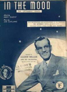 1939 in The Mood Glenn Miller Jitterbug Sheet Music