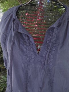 New $100 Velvet by Graham Spencer Boho Peasant Dress Tunic Top Shirt s