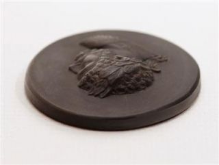  Black Basalt Intaglio Roman Emperor Claudius Gothicus Medallion