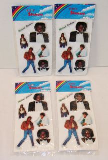 Michael Jackson 1980s Puffy Sticker Mint SEALED Packs