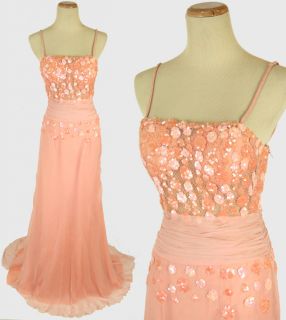  Silk $750 Pink Prom Ball Evening Gown Brand New Size 6 8 10 12