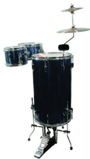 GP Percussion Cocktail Drum Set Kit Midnight Blue