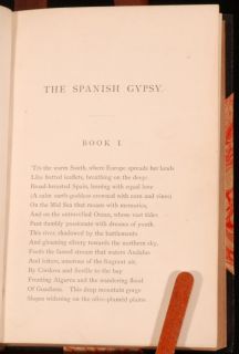  beautiful first edition copy of George Eliots poem The Spanish Gypsy