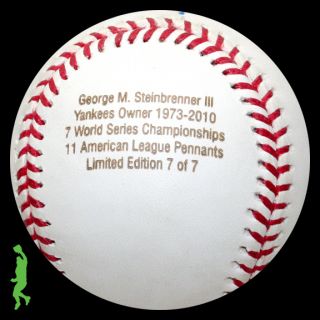 George Steinbrenner Signed Auto World Series Champs Baseball Ball