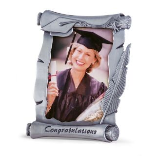 Gift Decor Graduation Pewter Finish Photo Picture Frame