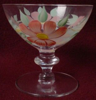  China Imperial Crystal Desert Rose Vintage Glassware Sherbet