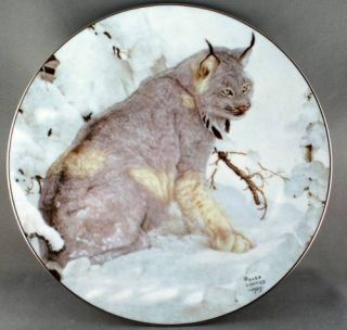 Glen Loats A Lynx in Winter Collector Plate Limited to 9800 Plates