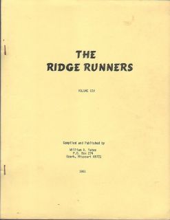 The Ridge Runners Volume 14 Family History Genealogy