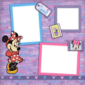 Disney Mickey Minnie Digital Scrapbook Premade Kit