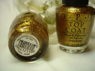 OPI Nail Polish Thrills in Beverly Hills Gold Glitter Top Coat