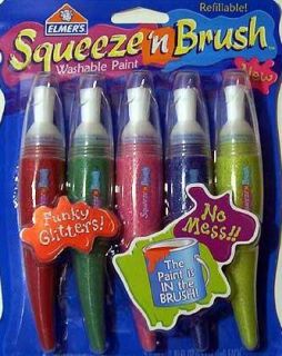 Elmers Squeeze N Brush Washable Paint Funky Glitters
