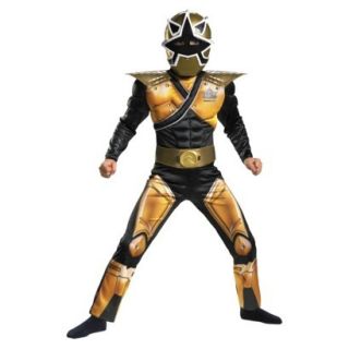 Power Rangers Samurai MEGA Gold Ranger Costume M 7 8 Boys Child Kids