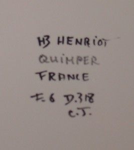 Henroit Quimper Breton Couple Dinner Plate 10