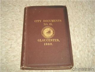 Gloucester MA 1888 City Documents Annual Report Book