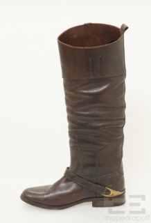 Golden GOOSE Brown Leather Tall Boots Size 36