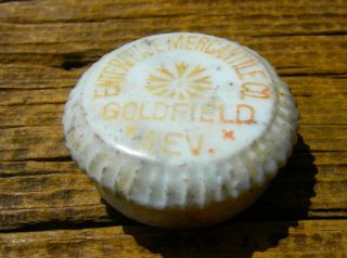 1900s Goldfield NV Nevada Mining Camp Enterprise Merc Porcelain Soda