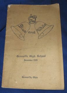Granville Ohio Dec 1919 High School Book Magazine Licking Co Oh