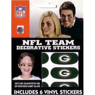 GREEN BAY PACKERS LOGO EYE BLACK VINYL FACE DECORATIONS/STICKERS