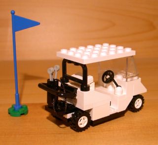  GOLF CART for town/city/club/train LEGO white golfer gift set flag