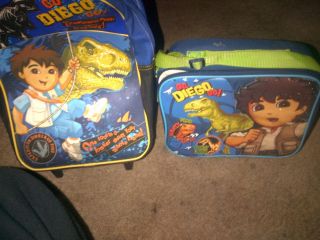 Go Diego go backpack and lunch box/cooler Nick jr Dora the Explorer