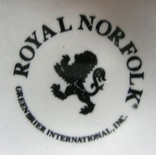 Royal Norfolk Graphic Black on White Large Coffee Mugs 10 Oz