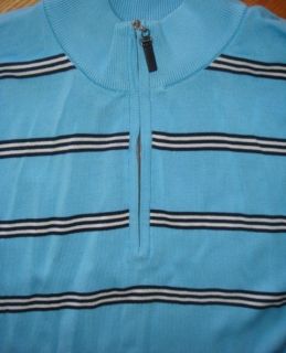 Mens Fairway Greene F G XL Pima Cotton Half Zip Sweater Pullover