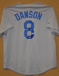 Andre Dawson The Hawk Autographed Grey Chicago Cubs Jersey