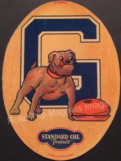 Standard Oil California Gonzaga Bulldogs 1930s Football Magnet Vintage