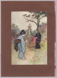  Goble Green Willow Book Plate Print Vintage The Nurse and Sword
