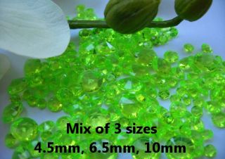 Lime Green Wedding Table Diamonds Scatter Crystals