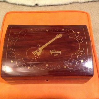 Gibson Les Paul Jewelry Accessories Wood Box Vintage