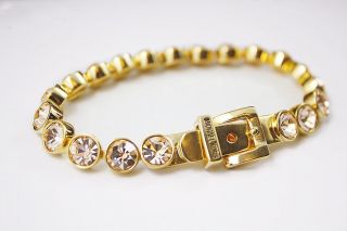 New Michael Kors Exquisite Crystal Gold Bracelet $282