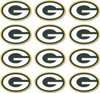 Sheet of 12 Green Bay Packers Greenbay NFL Decals Sticker
