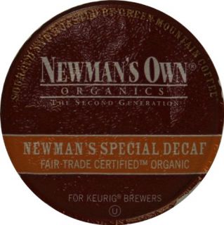 Green Mountain Coffee Newmans Special Decaf, K Cup Portion Pack for