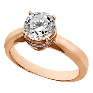 Engagement Ring Diamond 18K Rose Gold Mounting Setting