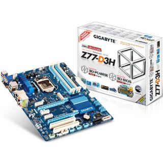 Gigabyte GA Z77 D3H Z77 LGA 1155 ATX Intel Motherboard 0818313014412