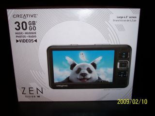   Vision W Black 30 GB 30GB Widescreen Digital Multimedia Player Mint
