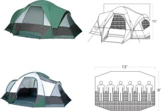 Gigatent White Cap MT 610 Tent 6 Person Family Camping Tent 15 x 9